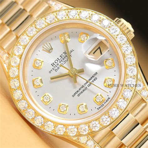 rolex silver and gold ladies|18k gold rolex women's watch.